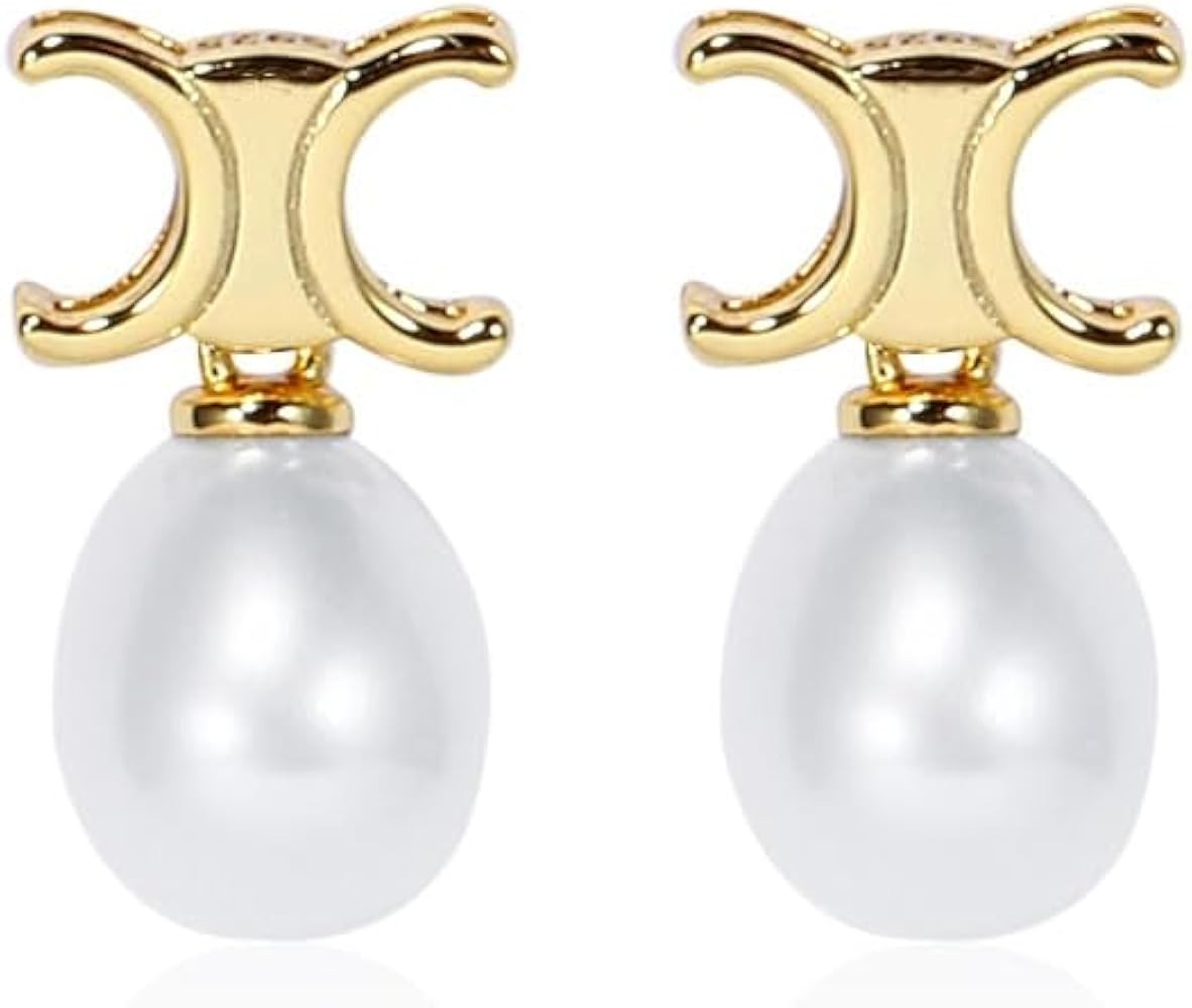 IDOKAWA 6/7/9mm Freshwater Pearl Stainless Steel Stud/Drop Earrings Birthday Jewelry Gift for Wom... | Amazon (US)