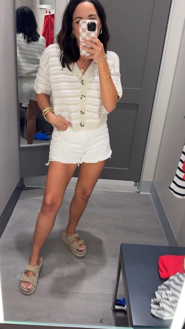 A super cute button down lightweight sweater styled with white denim shorts is a perfect combo! Looks so chic and effortlessly put together, this look is ideal for everyday wear.


Summer look  casual outfit  Target

#LTKStyleTip #LTKBeauty #LTKSeasonal