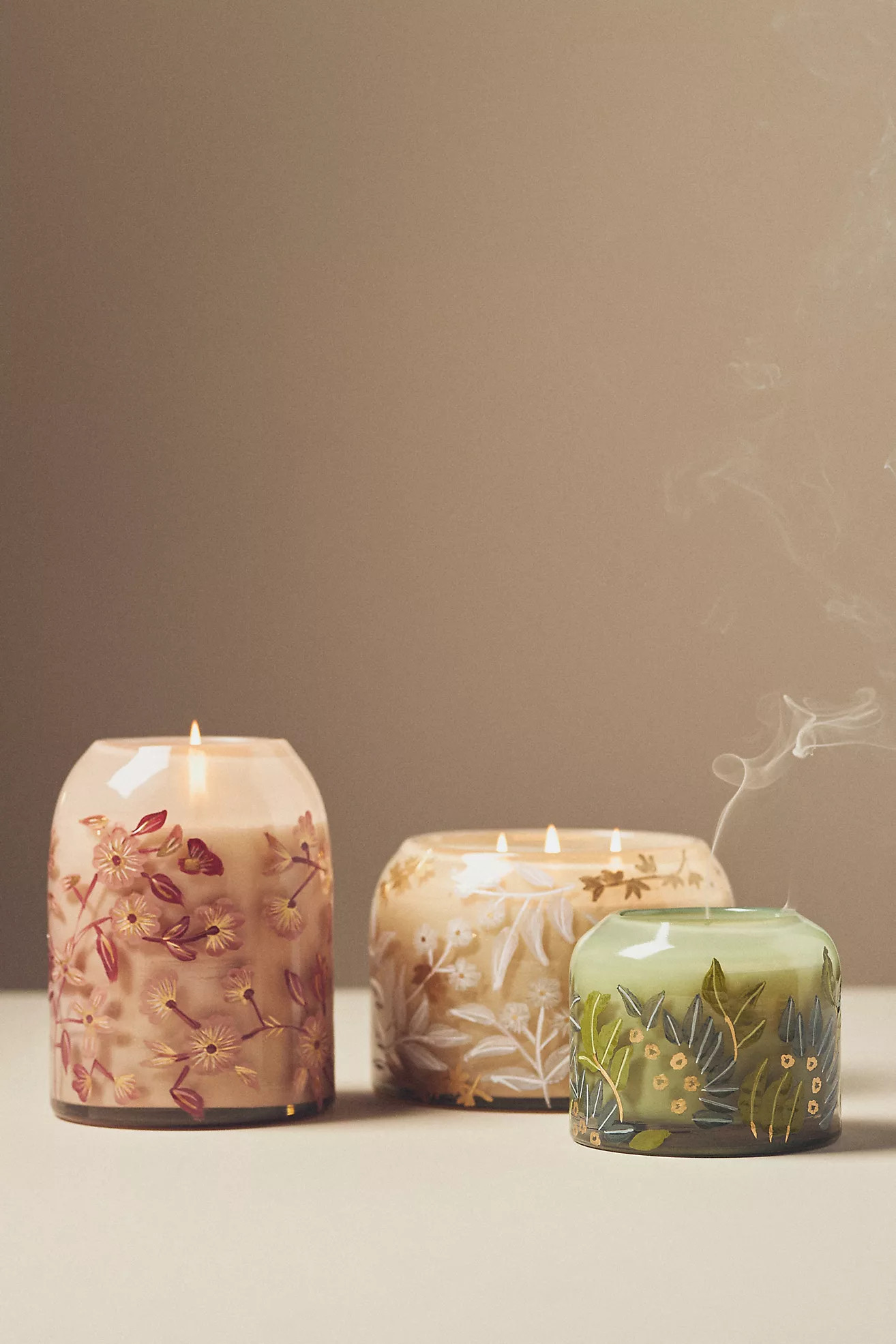 Lily Woody Apple Blossom & Amber Glass Candle | Anthropologie (US)