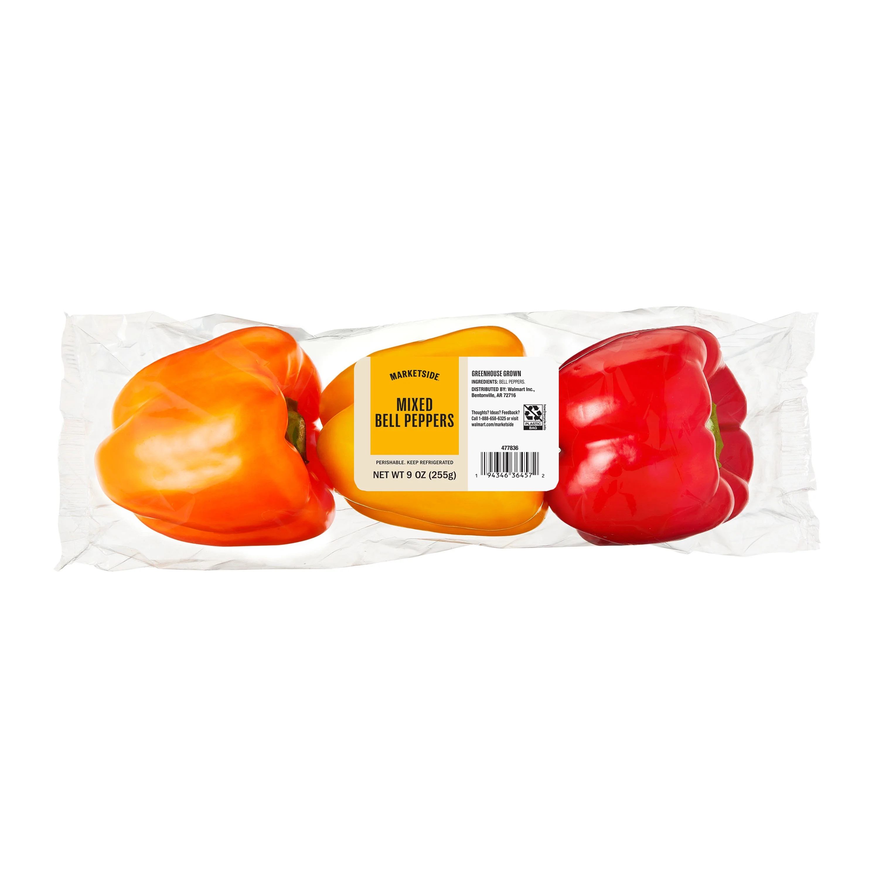 Marketside Fresh Mixed Bell Peppers, 9 oz, 3 Count | Walmart (US)
