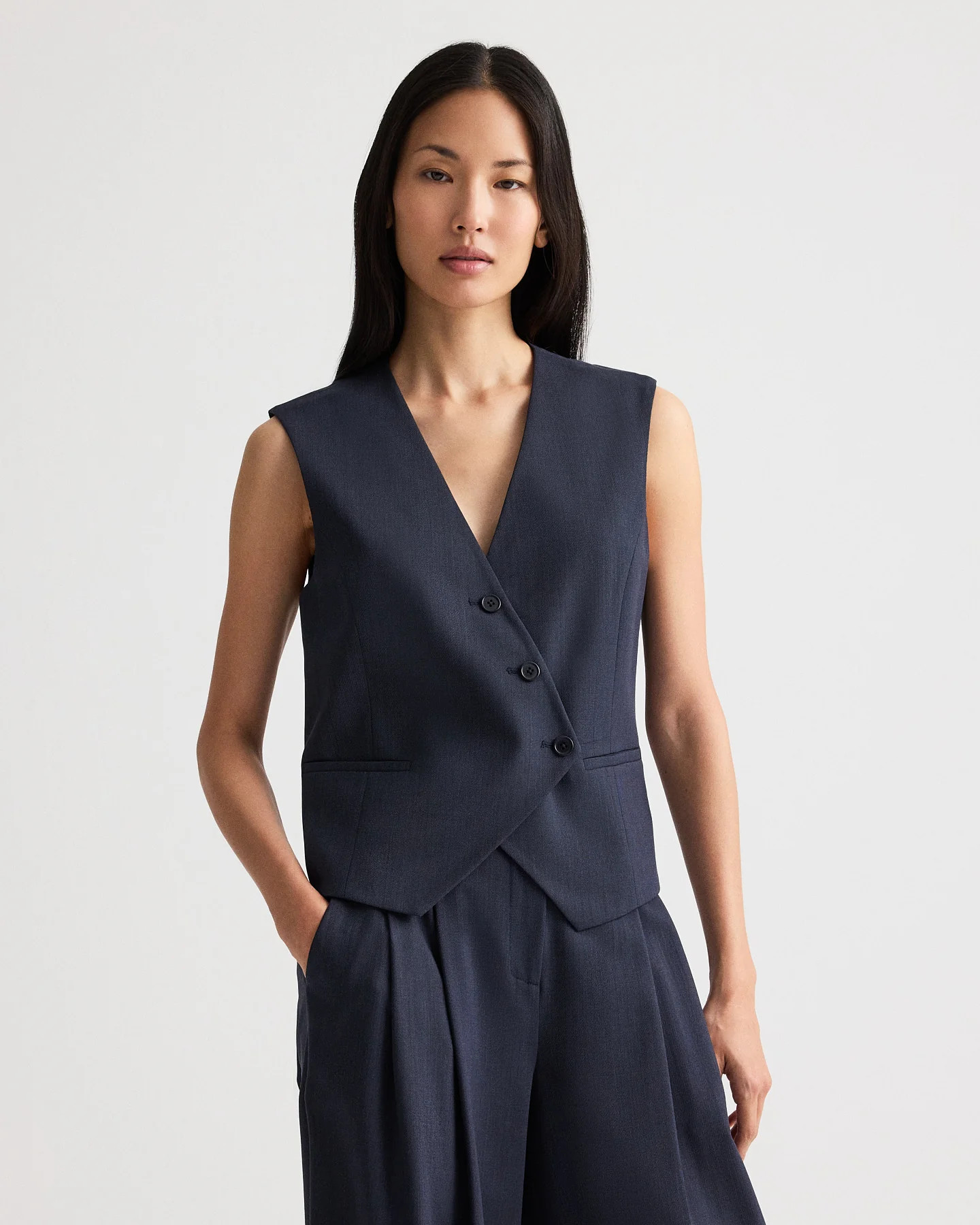 Tyler Vest in Italian Wool Twill | TWP