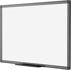 VIZ-PRO Magnetic Dry Erase White Board, 48 X 36 Inches, Black Aluminium Frame | Amazon (US)