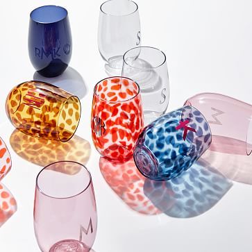 Animal Print Acrylic Stemless Wine Glasses | Mark and Graham | Mark and Graham