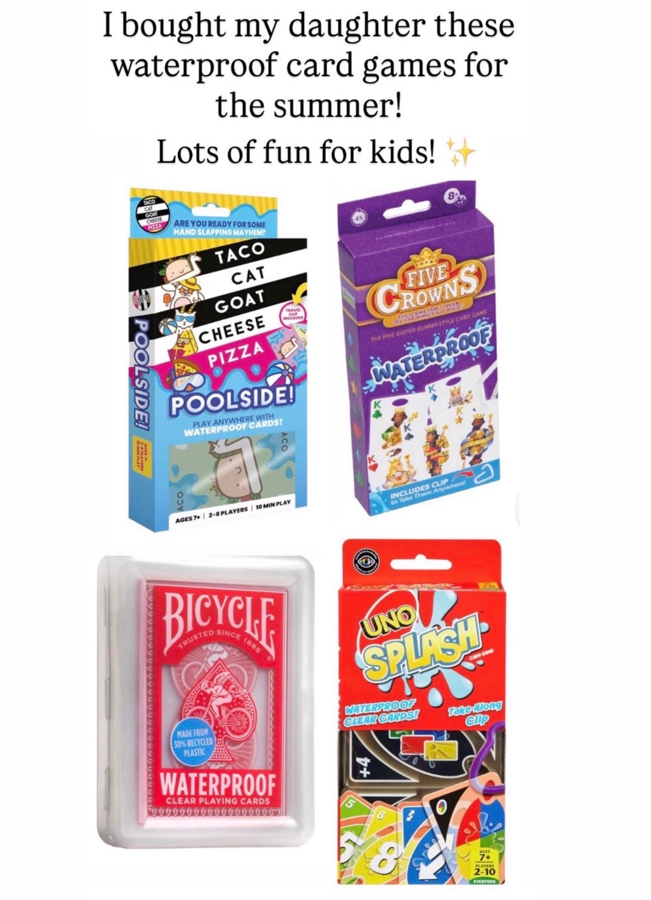 Loving these waterproof card games

#LTKKids #LTKmomlife