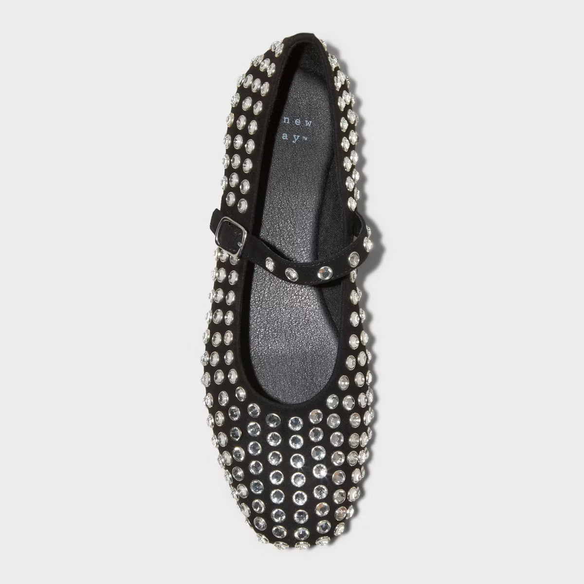 Women's Issa Rhinestone Mary Jane Ballet Flats - A New Day™ Black | Target