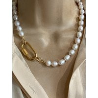 Natural Pearl Collar Necklace | Etsy (US)