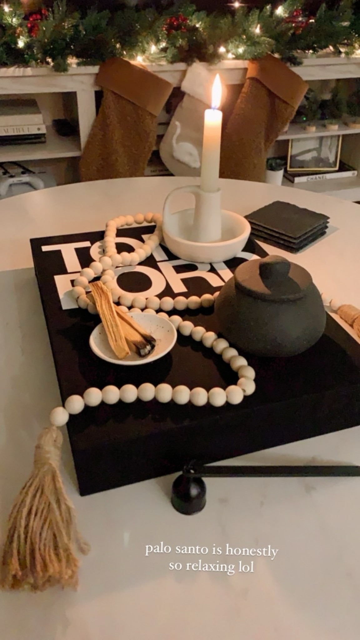 neutral home decor for living room table