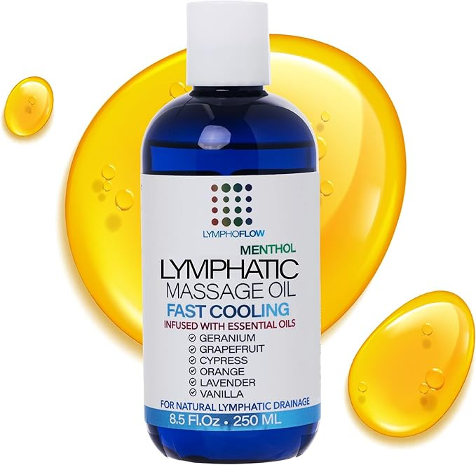 Lymphatic Drainage Massage Oil with Arnica & Coconut Oil, Cooling Menthol for Relief, Post Surger... | Amazon (US)
