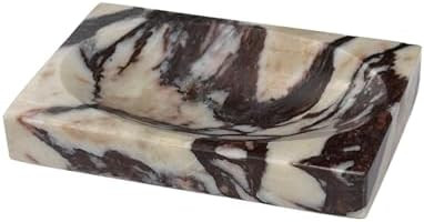 Real Marble Soap Dish - Soap Dish for Shower, Shower Bar Soap Holder, Marble Dish for Bathroom Ki... | Amazon (US)