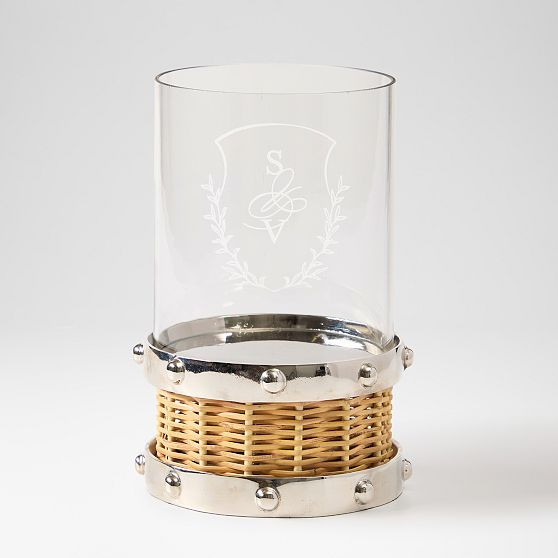 Silver and Wicker Hurricane | Mark and Graham