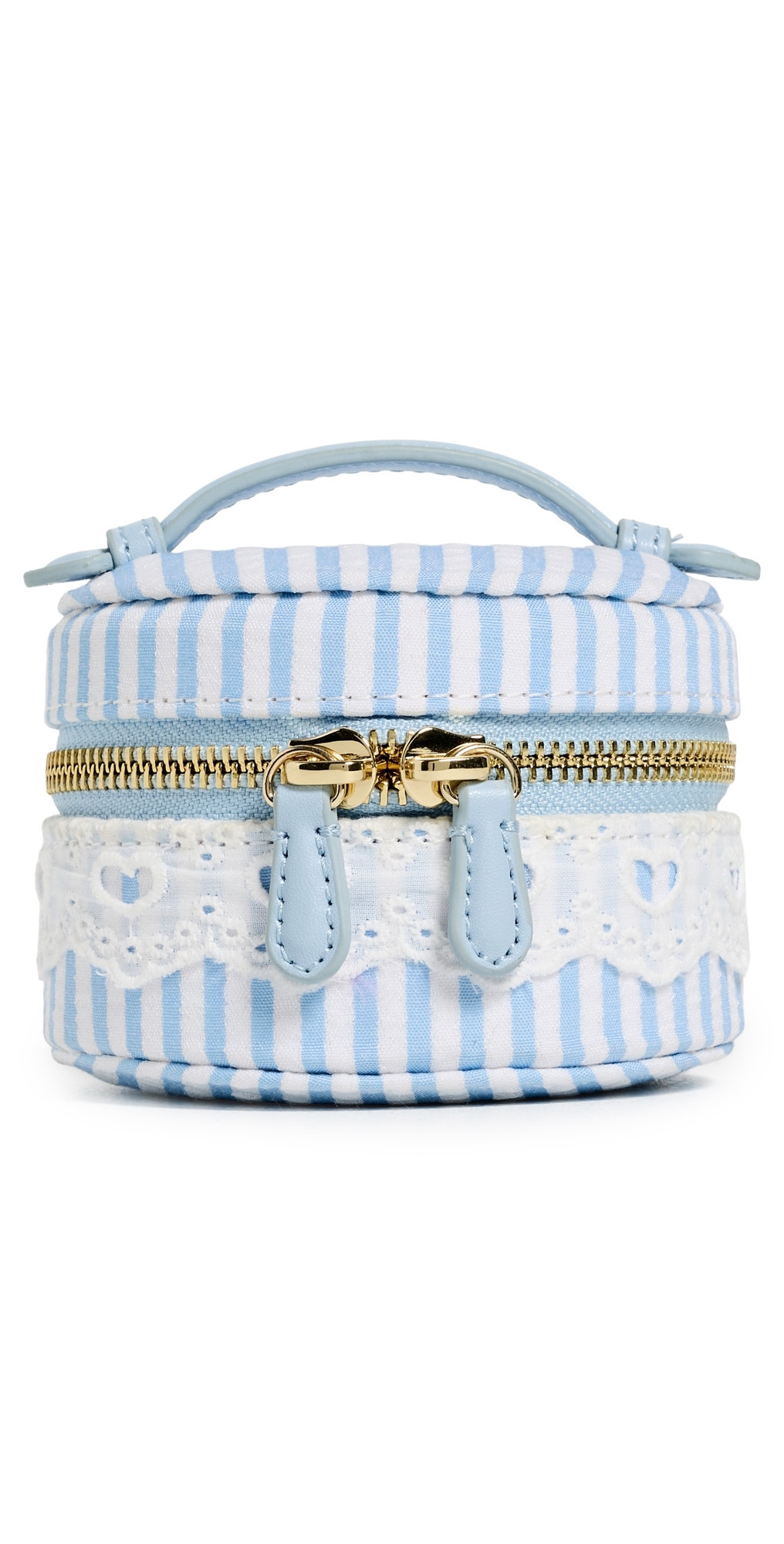 Stoney Clover Lane Top Handle Pill Case Blue Seersucker One Size | Shopbop