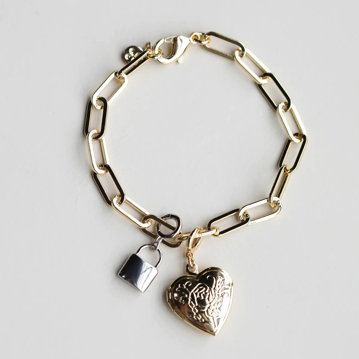 Paper Clip Chain Bracelet | Nickel and Suede