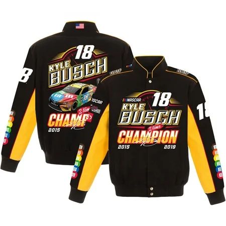 Kyle Busch JH Design Two-Time Monster Energy NASCAR Cup Series Champion Pit Jacket - Black | Walmart (US)