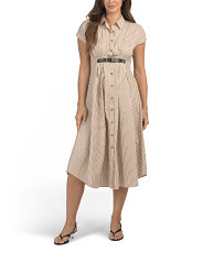 Short Sleeve Maxi Dress With Belt | Marshalls