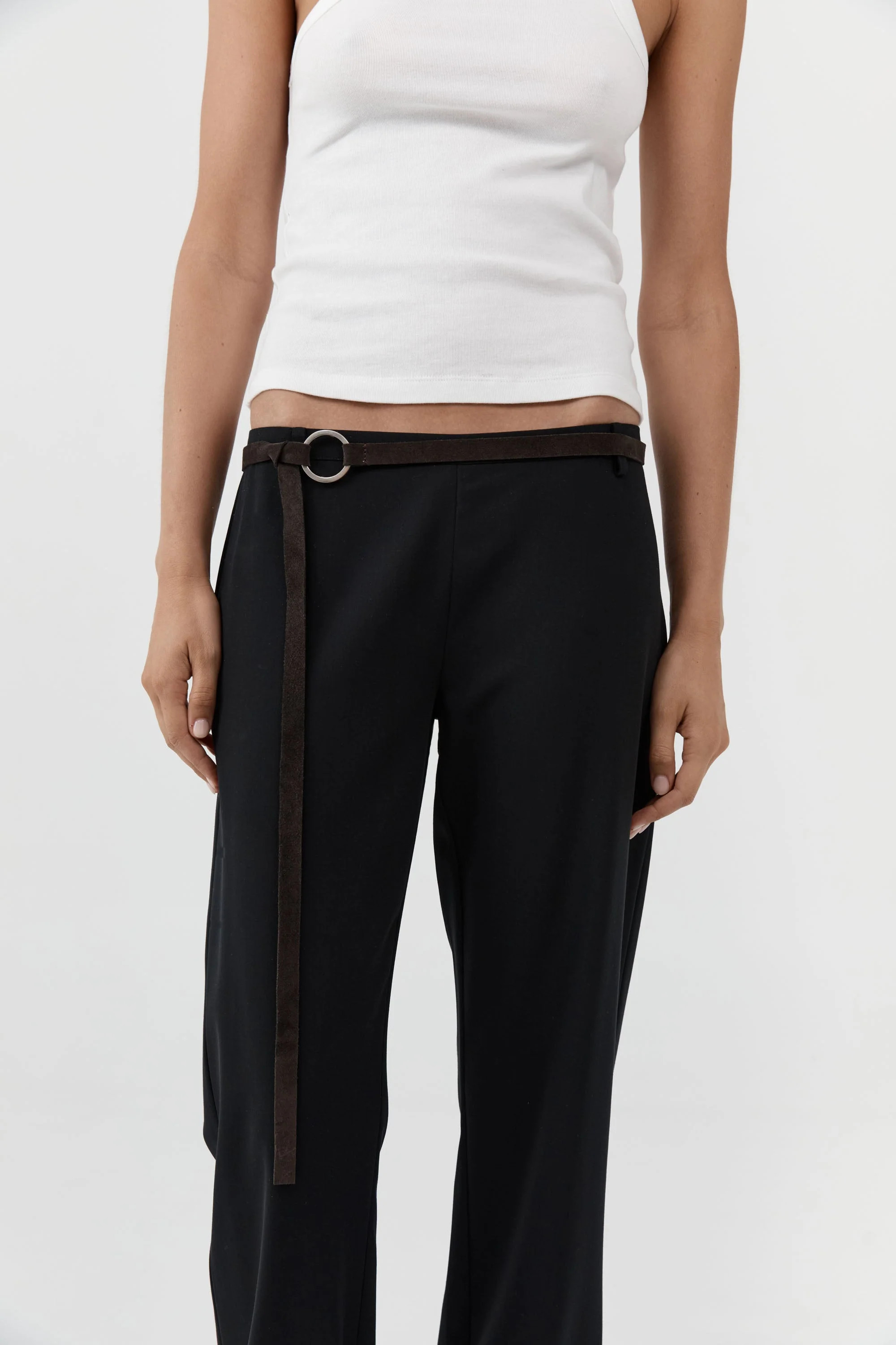 Suede Tie Belt - Coffee | St. Agni (US, UK, EU)