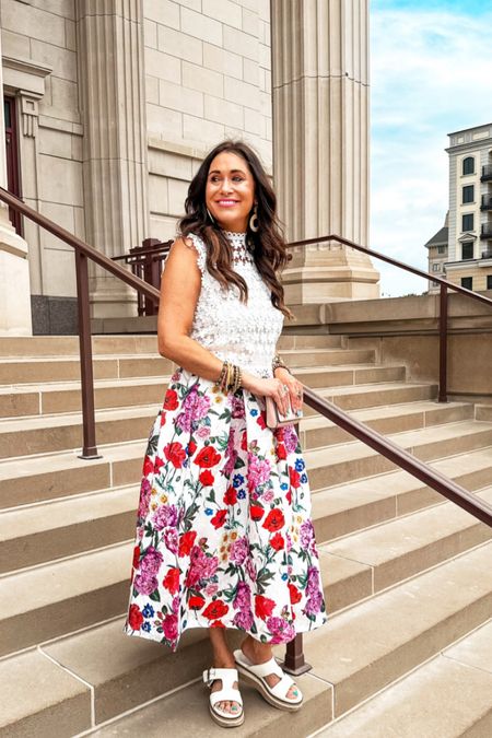 Pleated midi skirt and lace sleeveless top. Perfect for any summer event! Runs small size up one from your normal size.

Wedding guest/ cocktail party/ special occasion/ midi skirt/ lace top/ chicwish

#LTKstyletip #LTKunder50 #LTKunder100