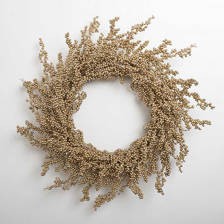Champagne Berry Christmas Wreath | Kirkland's Home