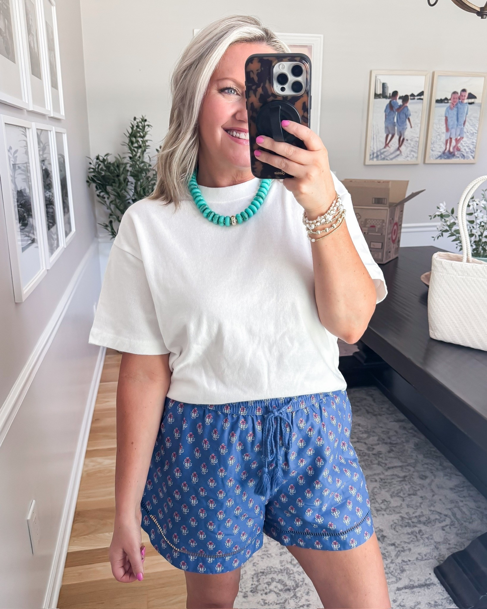 BESTSELLER! These printed shorts are one of my favorite summer finds. The lightweight fabric, pretty blue print, and tassel detail make them feel so much more elevated than a basic pair of shorts. I love them paired with a simple white tee and a colorful necklace for an easy everyday look.

printed shorts, summer outfit, casual style, blue shorts, vacation outfit, colorful necklace, everyday fashion, affordable style, warm weather outfit, weekend look, easy summer outfit, vacation packing, lovelylifestyling

#LTKootd #LTKTravel #LTKSeasonal