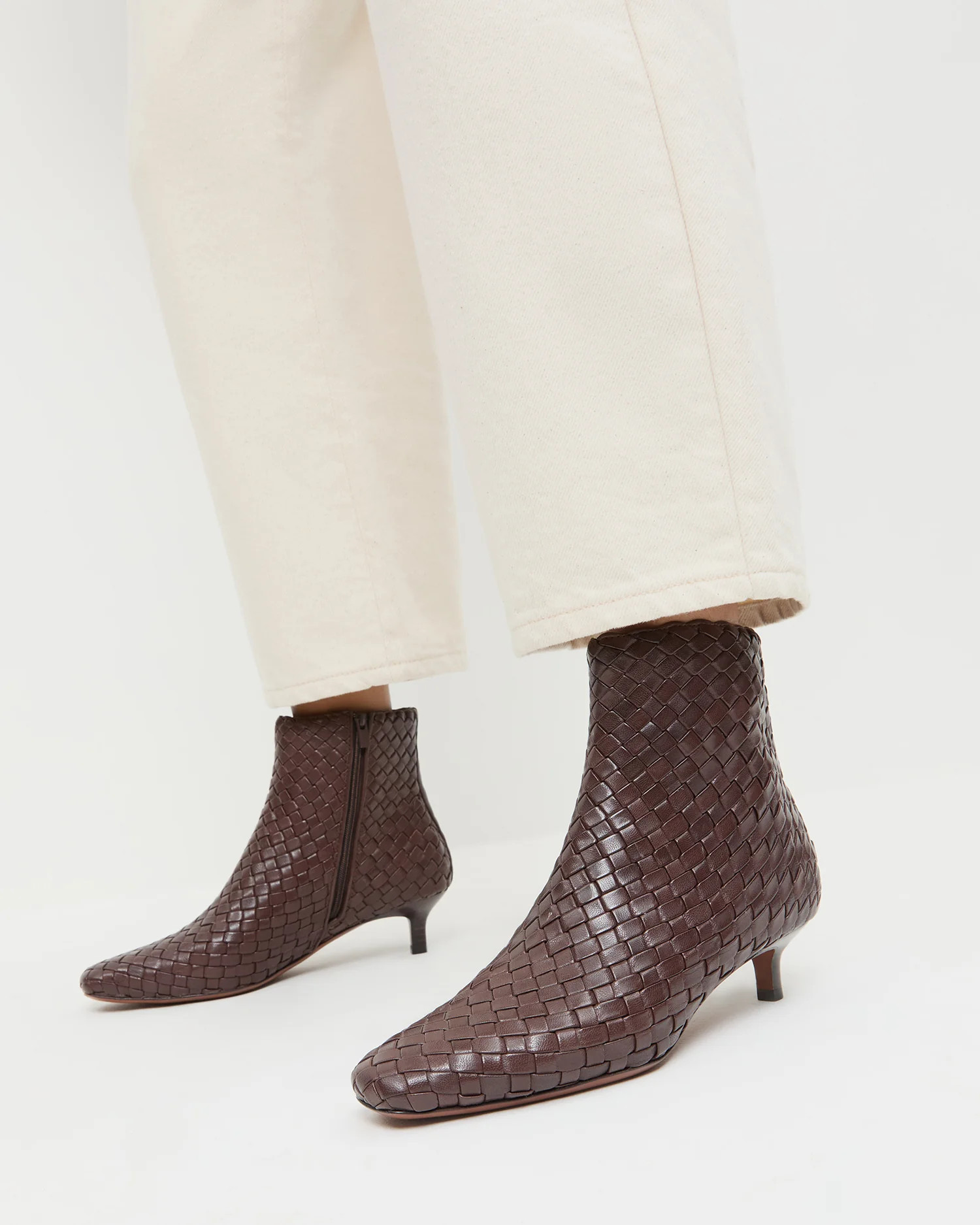 Marcella Espresso Woven Ankle Boot | Loeffler Randall