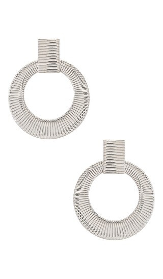 Luna Hoops in Silver | Revolve Clothing (Global)