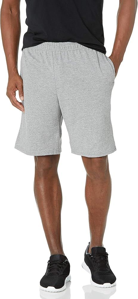 Russell Athletic Men's Relaxed Fit 9" Cotton Shorts with Pockets, Adjustable Elastic Waist, Sizes... | Amazon (US)