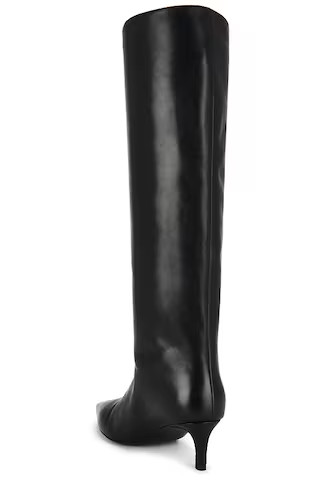 Kiki Kitten Heel Boot in Black Leather | Revolve Clothing (Global)