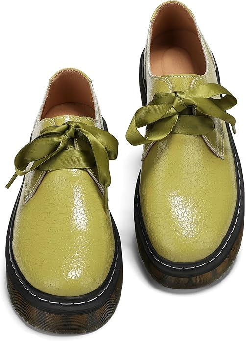 Women Lace-up Platform Chunky Loafers Classic Lug Sole Oxford Shoes Business Work Office Dress Sh... | Amazon (US)