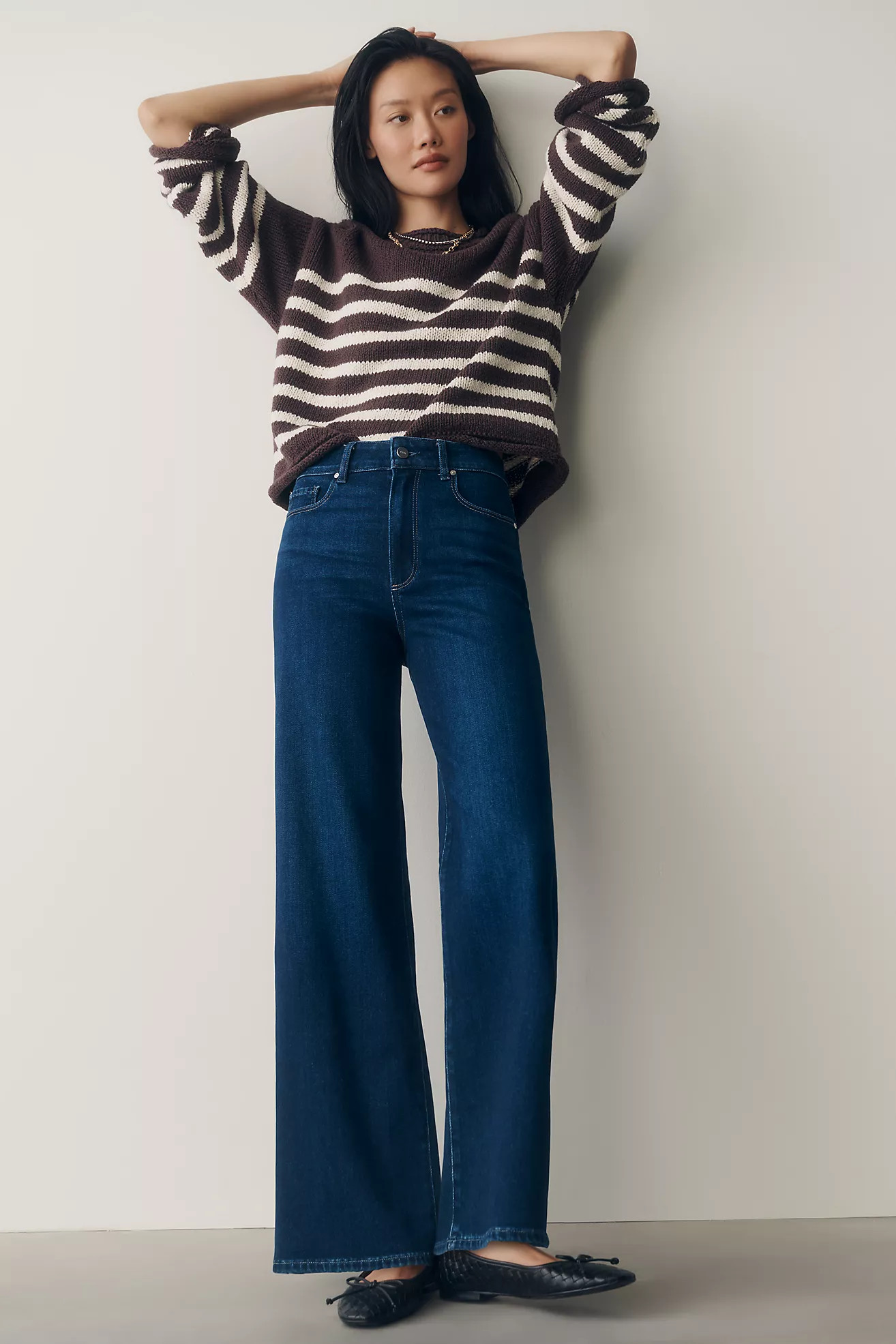 PAIGE Anessa 31" High-Rise Wide-Leg Jeans | Anthropologie (US)