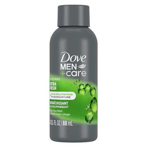 Dove Men+Care Refreshing Extra Fresh with 24-Hour Nourishing Micromoisture Technology Body Wash for Men 3 oz | Amazon (US)