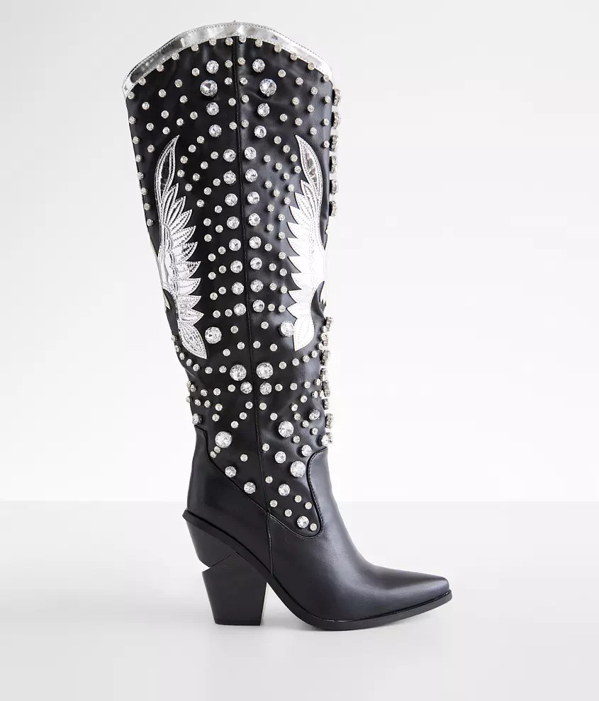 Azalea Wang Upbeat Rhinestone Western Boot | Buckle