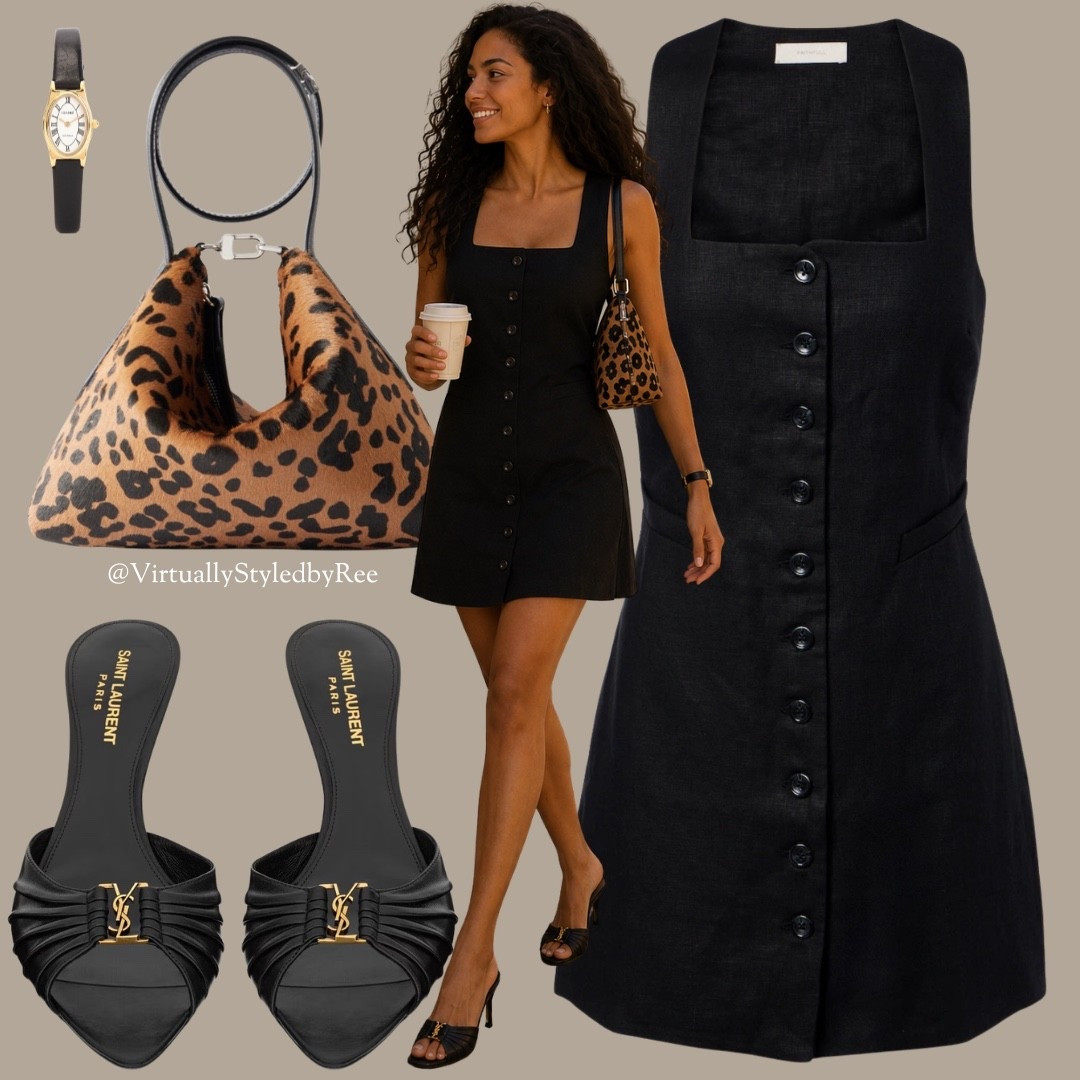 Little black dress season ☕🖤

Easy to dress up or down, and endlessly wearable. Styled with heeled mules, a leopard print bag for a pop of texture, and a classic watch to finish it off.

Perfect for: coffee runs, dinner in a cobblestone town, or literally any excuse to wear a great dress. 🤍

#LTKuk #LTKsummer #LTKeurope