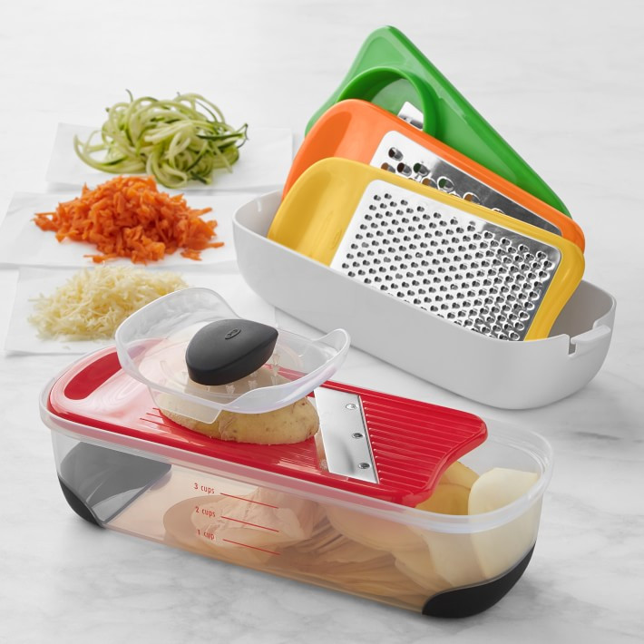 OXO All-in-One Grater, Slicer & Spiralizer with Storage Container | Williams-Sonoma