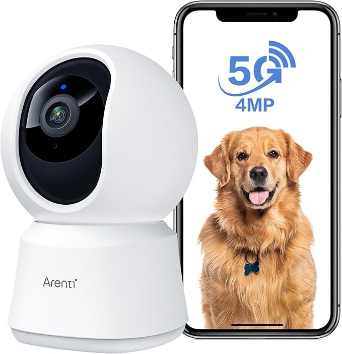 ARENTI 5G Security Camera Indoor, 4MP Pet Camera with Speaker for Dog/Cat, Baby Monitor with Phon... | Amazon (US)