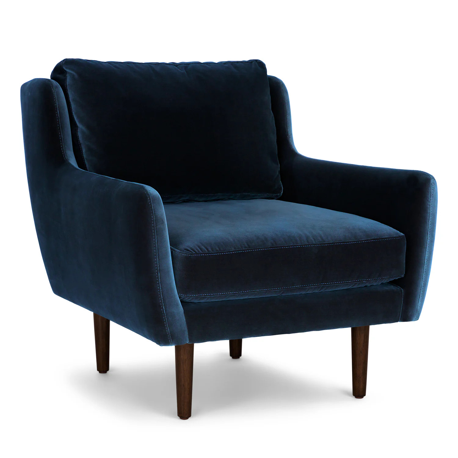 Matrix 30.5" Velvet Lounge Chair - Cascadia Blue | Article