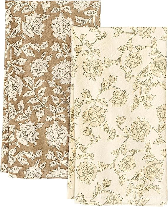 150GSM Flour Sack Kitchen Towels, Vintage Floral | Amazon (US)