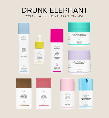 drunk elephant favs | use code YAYSAVE for 20% off at Sephora, ends tonight! #DrunkElephantPartner @drunkelephant @sephora

#LTKbeauty #LTKxSephora #LTKsalealert
