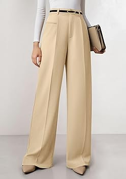PRETTYGARDEN Womens Wide Leg Dress Pants 2026 Business Casual Flowy Work Palazzo Pants High Waist... | Amazon (US)