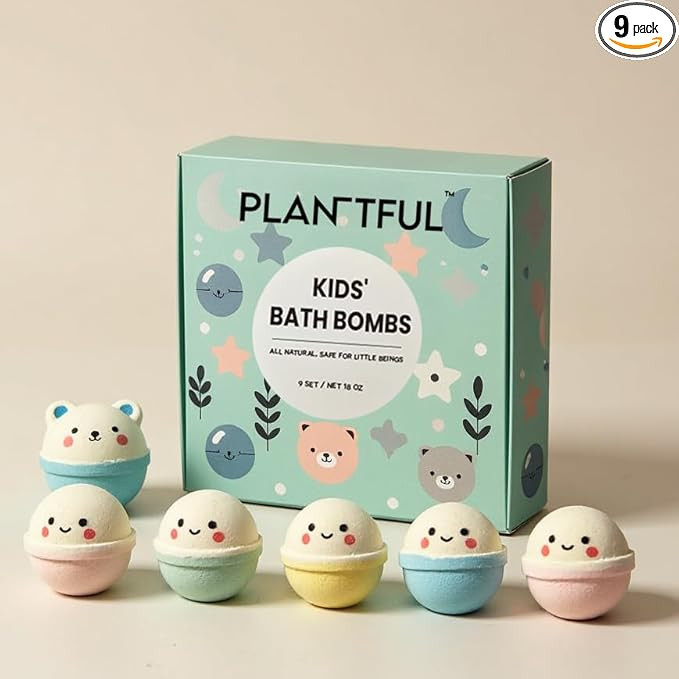 Plantful™ Natural Bath Bomb for Kids, Non-Toxic, Bubble podz, Fluffy Foam soap, Holiday Gifts, ... | Amazon (US)