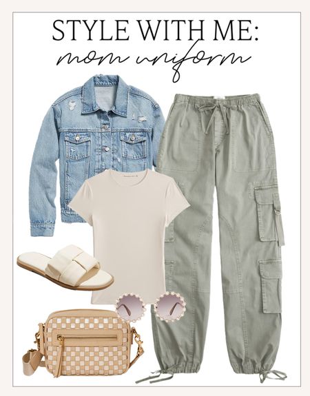 The perfect, elevated casual, mom uniform outfit for spring! Perfect outfit for a busy day! 

#springstyle

Elevated casual spring outfit. How to style cargo pants for spring. The best denim jacket. Target circle week. The best tuckable tshirt. Target handbag. Pearl sunglasses. Target sandals. Chic spring style. Mom uniform for spring  

#LTKSeasonal #LTKfindsunder100 #LTKstyletip