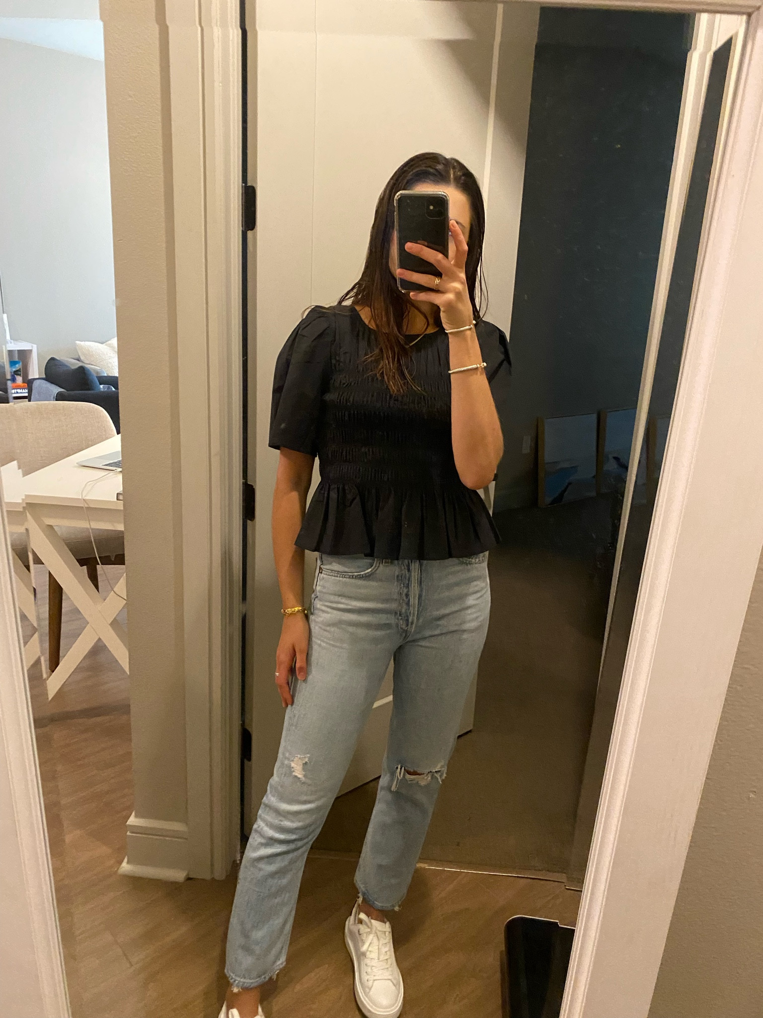 labor day sale !!!! love this rails black top with smock detailing - perfect top for work, travel, or going out to dinner 🖤 





9 to 5, work top, ootd, date night, smocked top, eyelet, short sleeve black top, office attire, weekend wear, classic black top, capsule wardrobe, basic top,
gift for mom, back to college, black blouse 


#LaborDaySales 

#liketkit #LTKstyletip

#LTKworkwear #LTKSeasonal #LTKsalealert