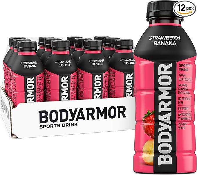 BODYARMOR Sports Drink Sports Beverage, Strawberry Banana, Coconut Water Hydration, Natural Flavo... | Amazon (US)