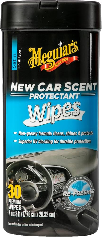 Meguiar's New Car Scent Protectant Wipes - Easy to Use Car Wipes that Protect and Freshen Your Ca... | Amazon (US)
