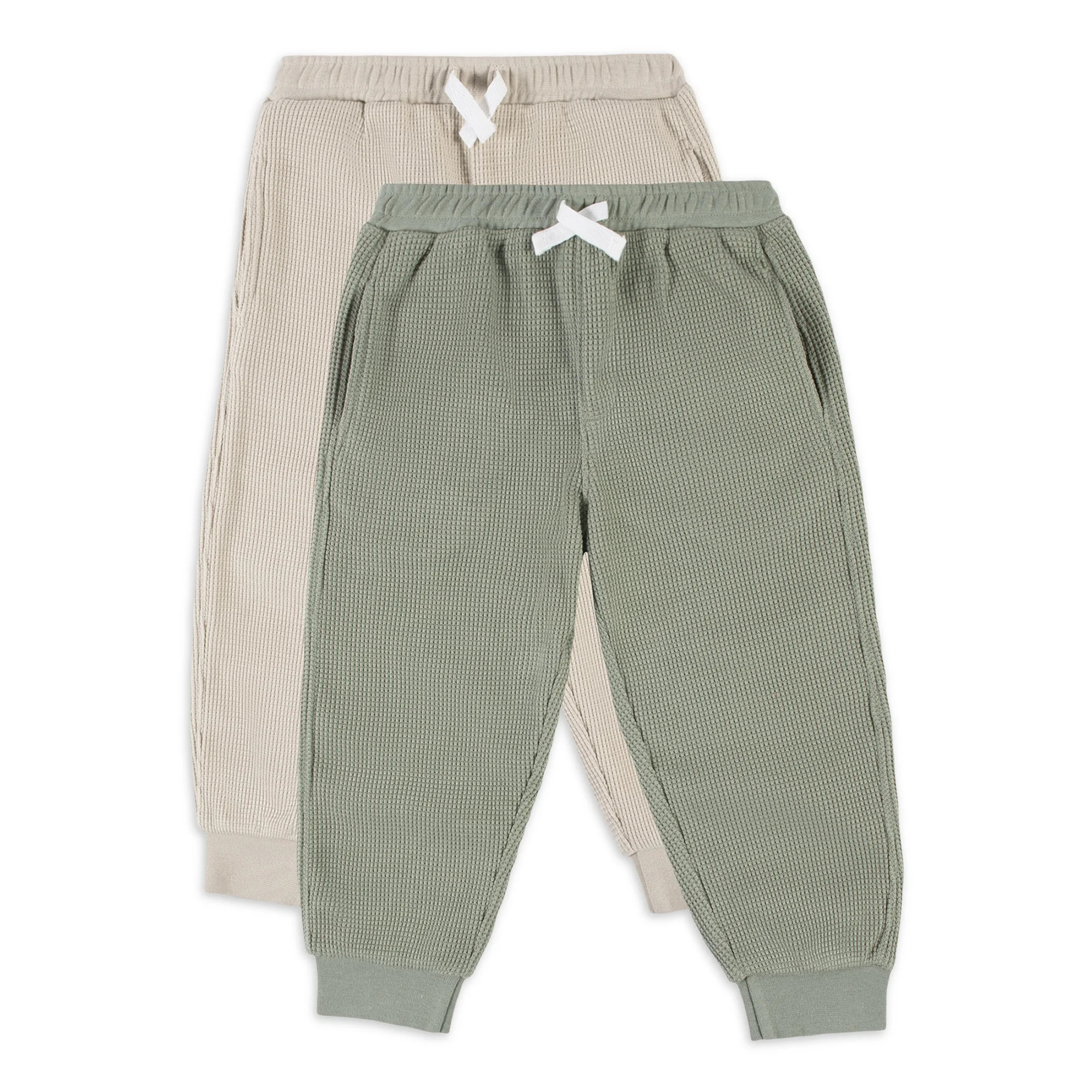 Modern Moments by Gerber Baby Boy & Toddler Boy Waffle Jogger Pants, 2-Pack, 12M-5T | Walmart (US)