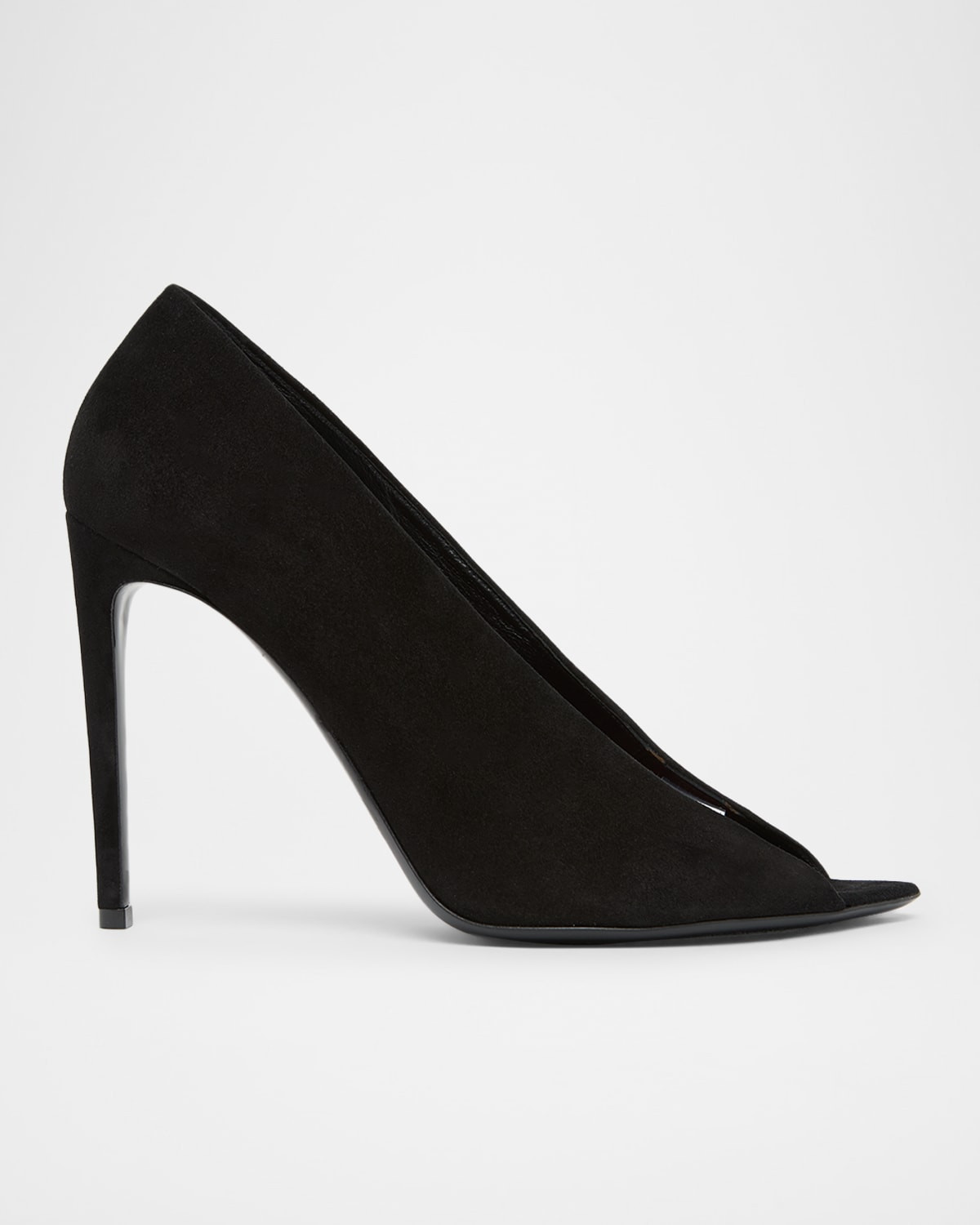 105mm Open Toe Révélé Suede Pumps | Neiman Marcus