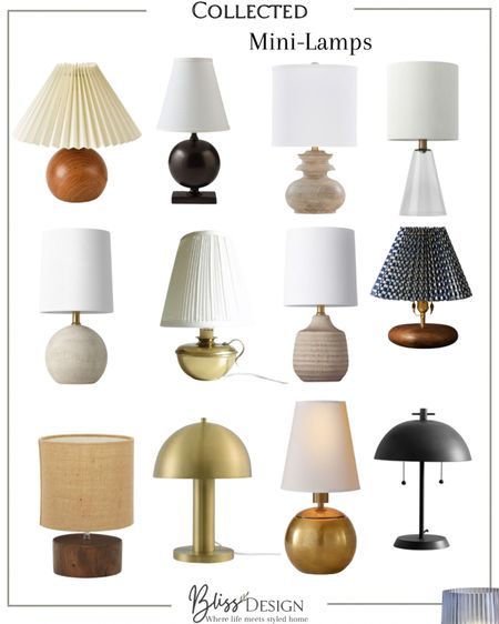 Mini lamps for kitchen, entry or book shelves.

Lamps, small lamps, mini lamps, 

#LTKstyletip #LTKFind #LTKhome