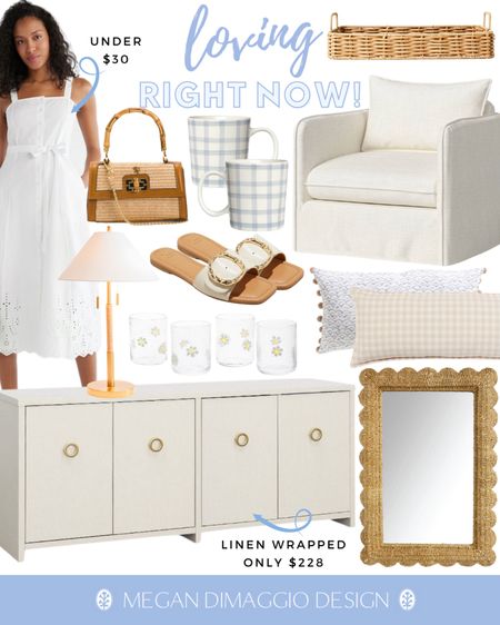 It’s almost coastal grandmother season and I’m sooo ready!! Loving all of these latest finds including this new linen wrapped cabinet that’s somehow only $228 and ships free!! 😍🤯🙌🏻 

And this new woven scalloped mirror is so pretty and a great price!! Also love this new white eyelet button down dress, reminds me of J. Crew but is only $30!! 👏🏻 

Plus restock alert on this best selling slipcovered Serena & Lily inspired chair!! 🏃🏼‍♀️

#LTKhome #LTKsalealert #LTKfindsunder50
