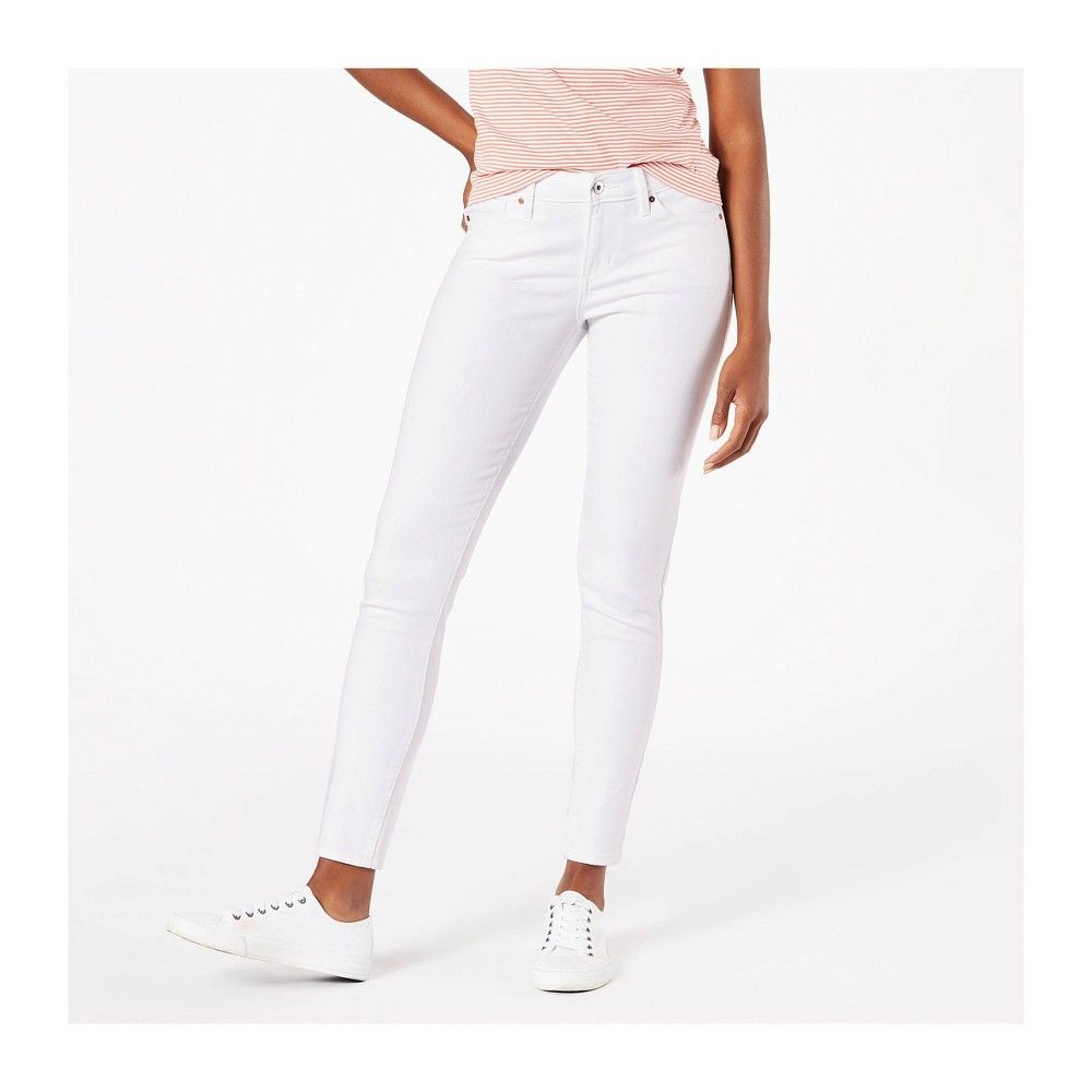 DENIZEN from Levi's Women's Mid-Rise Skinny Jeans - White Dove 2 Long | Target