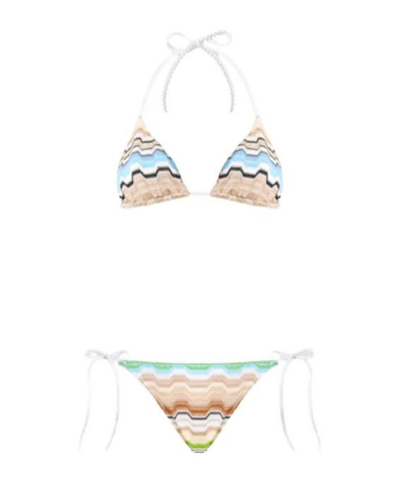 Zigzag-Patterned Bikini Set | Senser US