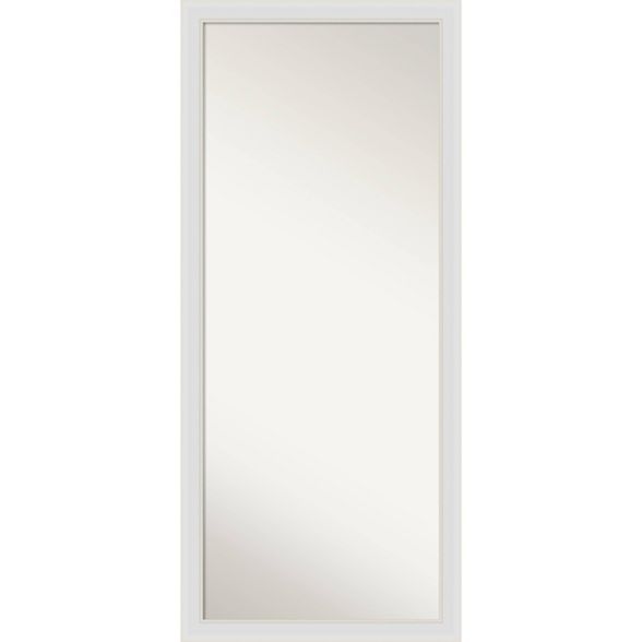 28" x 64" Flair Soft Framed Full Length Floor/Leaner Mirror White - Amanti Art | Target