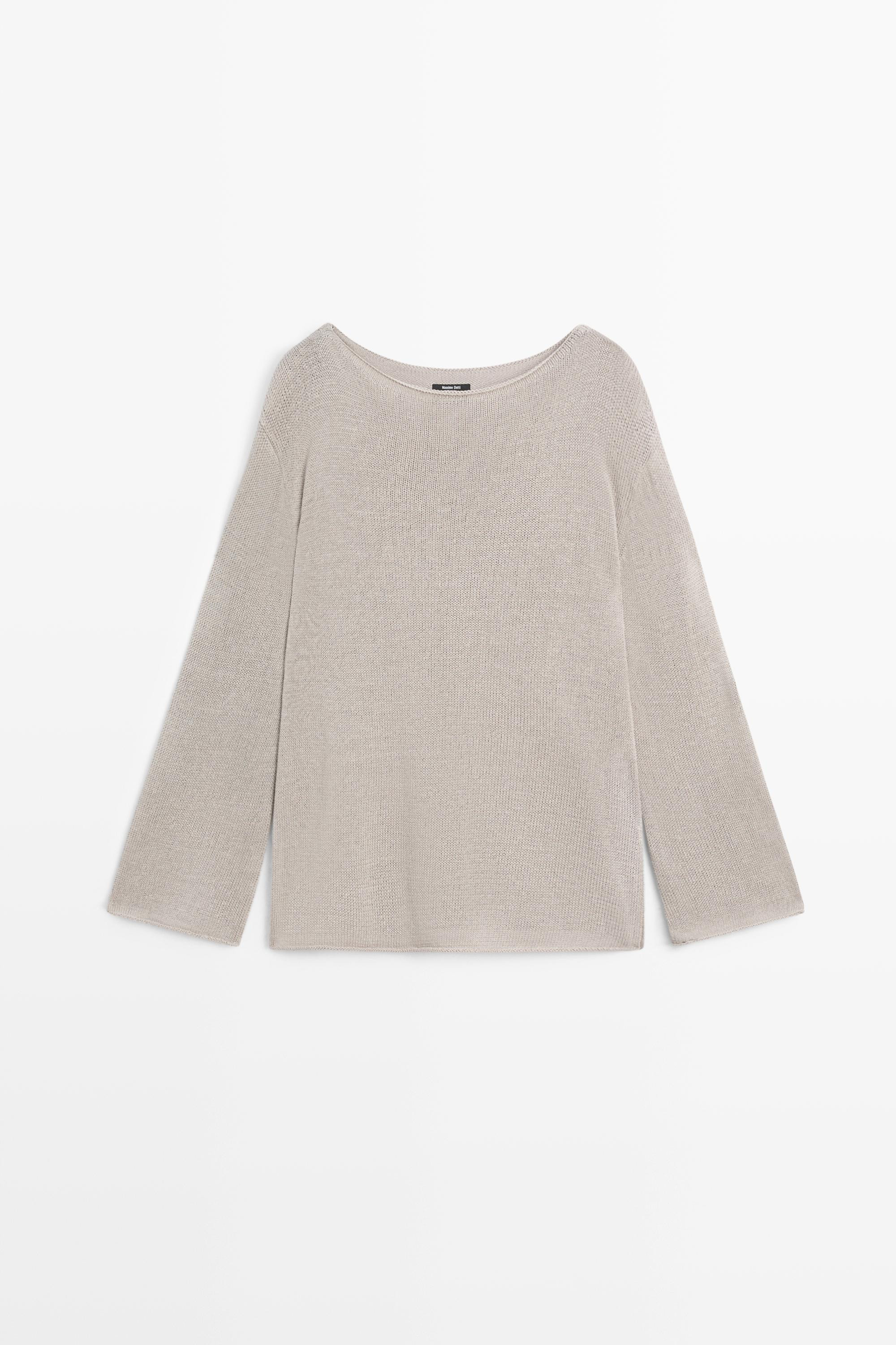 100% mercerised cotton sweater \u00b7 Stone, Golden, Deep Blue \u00b7 Sweaters | Massimo Dutti | Massimo Dutti UK